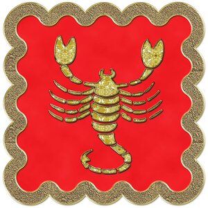 Скорпион - знак зодиака, рисунок, вариант № 3, печать, Апарышев.